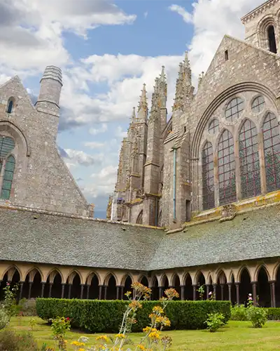 Mont Saint Michel cloister, France