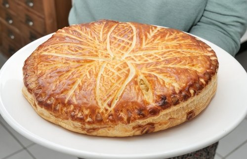 a french king cake in almond paste